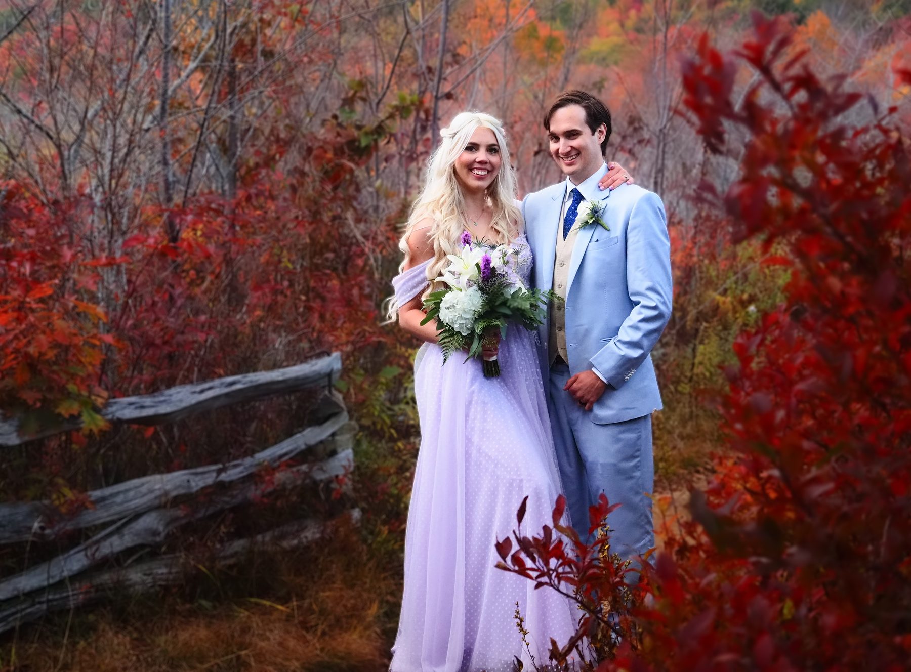 Asheville wedding photographer – autumn mountain wedding portraits by Kristin Shelly